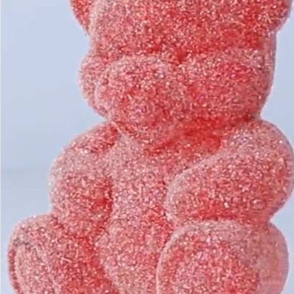 Festive glass sour gummy bear orange ornament - Picture 3 of 10